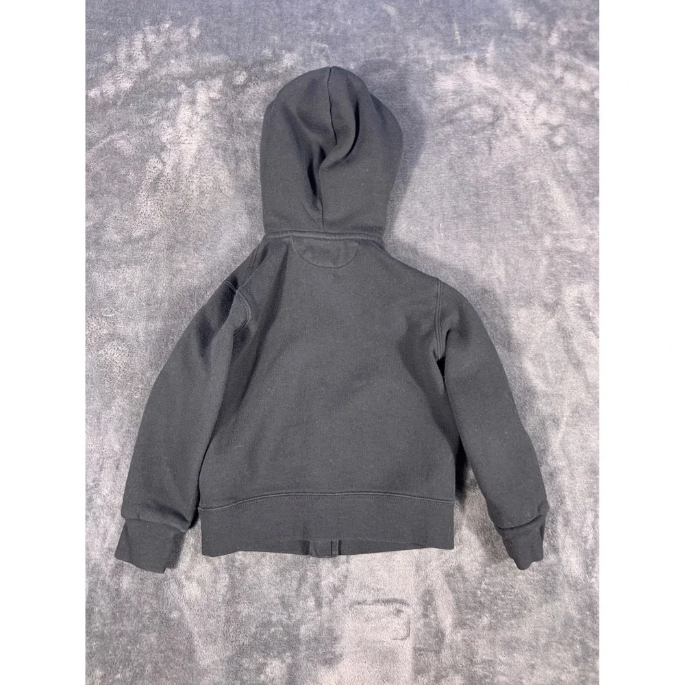 Polo Ralph Lauren Toddler Boys Full Zip Hoodie Black Plaid Lined Size 4T Cotton